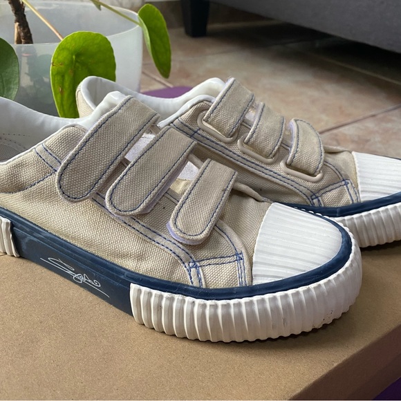 Swapped - Creamy White Velcro Sneakers - Picture 2 of 4